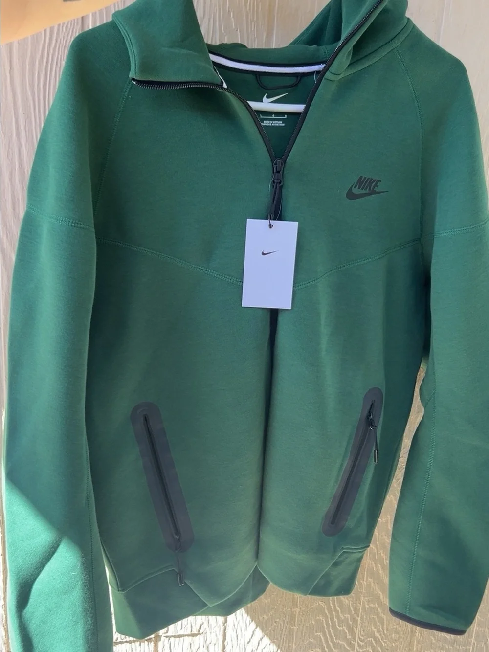 Nike Tech Men’s Forest Green Half-Zip Performance Jacket